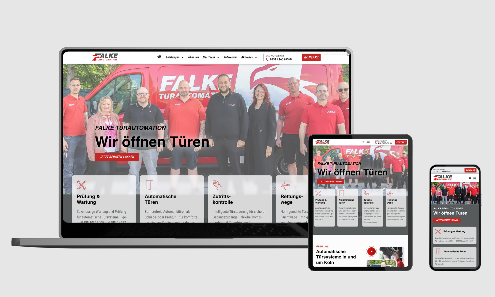 Neues Website-Projekt falke-tuerautomation.de