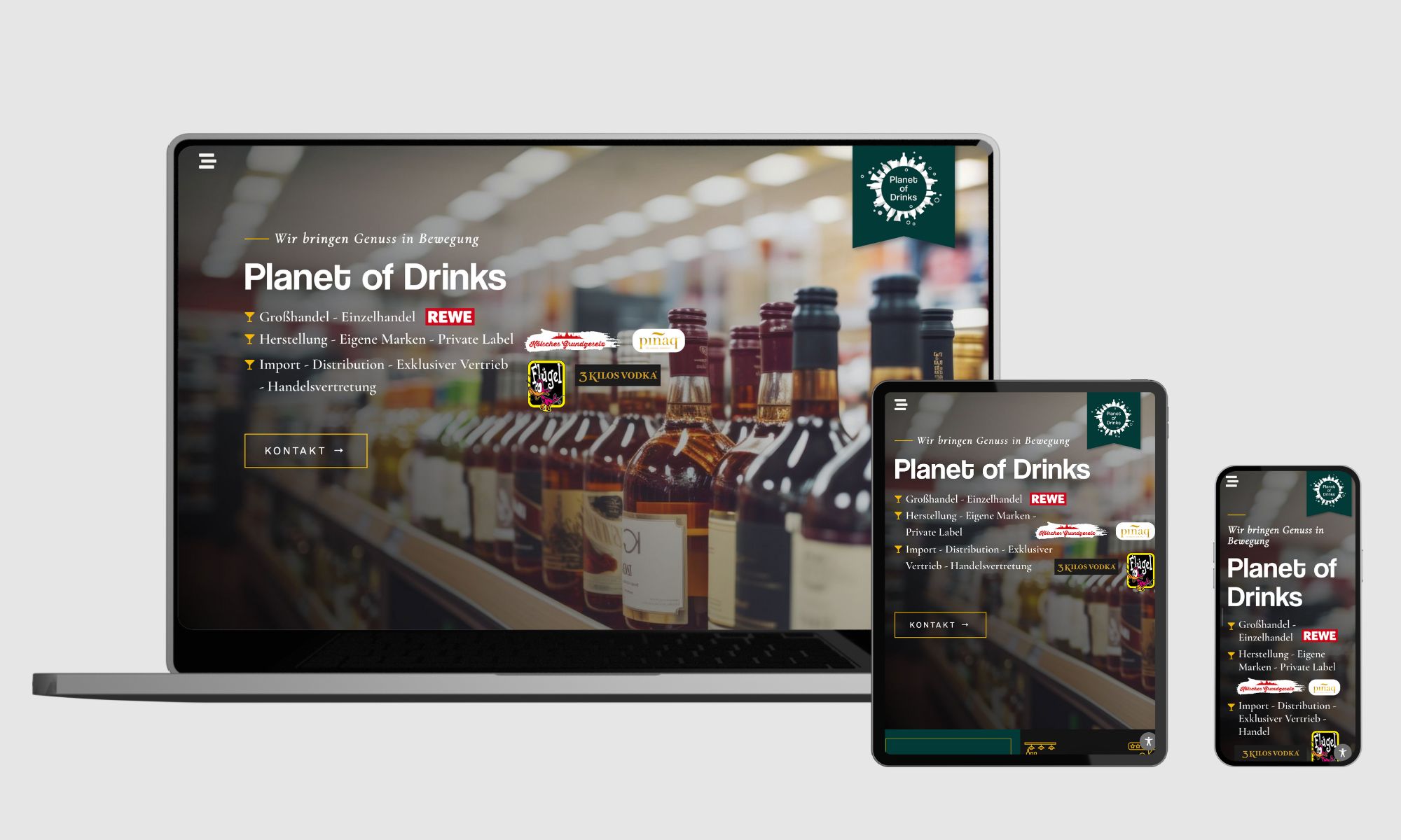 Website-Projekt planet-of-drinks.com